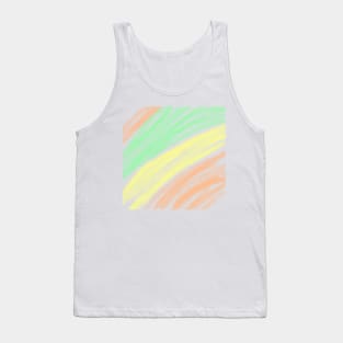 Yellow orange green watercolor abstract art Tank Top